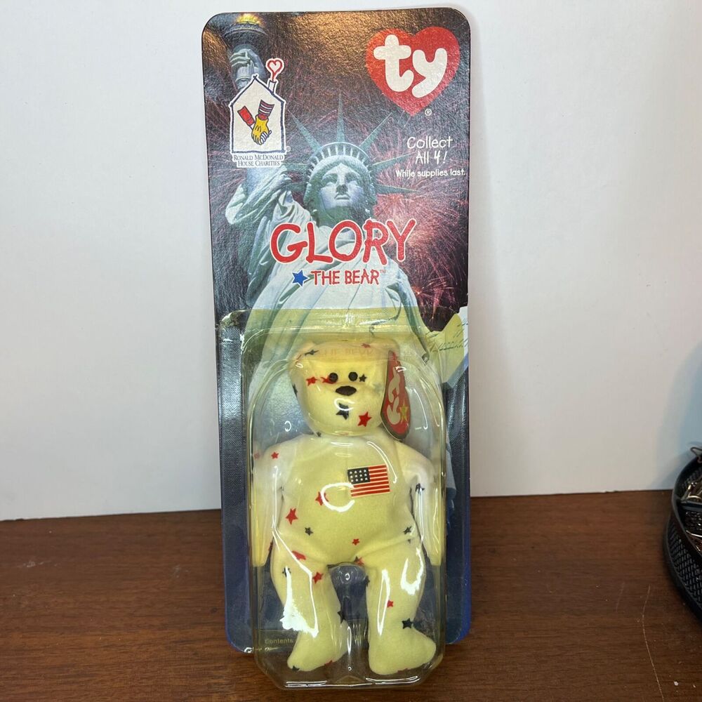 Vintage McDonalds Ty Teenie Beanie Babies Glory the Bear from USA 1999
